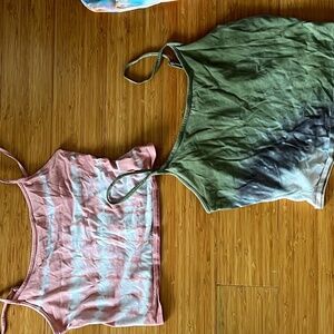 4-Piece Aerie Tie-Dye Bundle: Camis & Cropped Button-Downs
